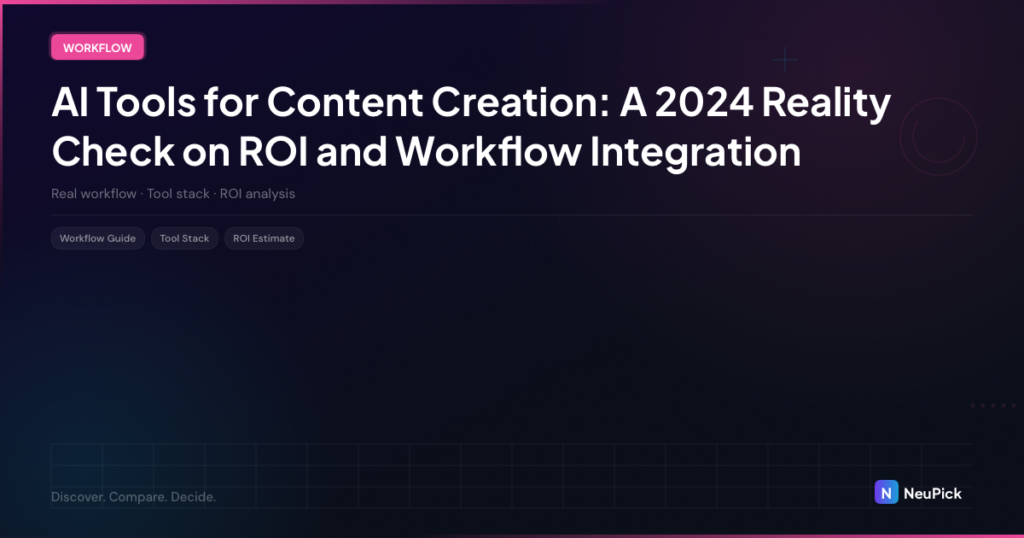 AI Tools for Content Creation: A 2024 Reality Check on ROI and Workflow Integration