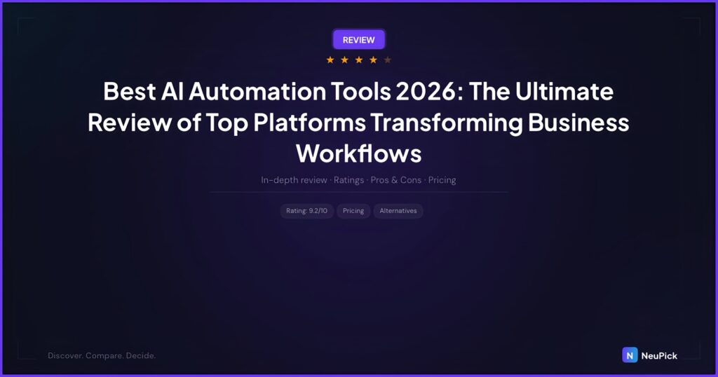<h1>Best AI Automation Tools 2026: The Ultimate Review of Top Platforms Transforming Business Workflows</h1>